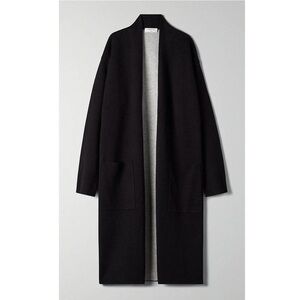 Aritzia Babaton Lance Wool Long Cardigan | Size XS Black